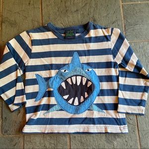 Mini Boden Shark Shirt 3/4